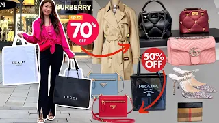 HUGE Designer Outlet Shopping Vlog in Europe! SALE 50-70% OFF at Prada, Valentino, Burberry + Prices