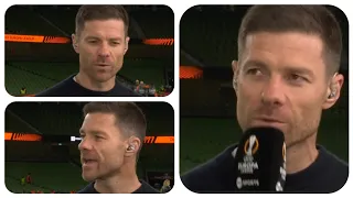 Xabi Alonso interview Atalanta-Leverkusen 3-0 Europa League