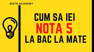 Cum sa iei 5 IN BAC LA MATEMATICA - Profil TEHNOLOGIC - Testul 5 de Antrenament 2021