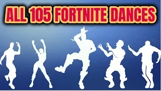 ALL 105 Fortnite Dances [Season 1 to 6]