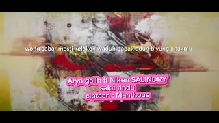 SAKIT RINDU Arya Galih ft Niken SALINDRY Cover,lirik lagu (keroncong version)