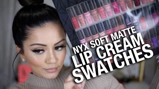 FULL NYX Soft Matte Lip Cream Swatches... ALL COLORS!!
