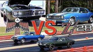 1968 Camaro Z28 vs 1968 Firebird RAM AIR - PURE STOCK DRAG RACE