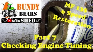 MF135 Restoration #7 Timing and Removing the Injection Pump