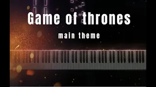 Game of thrones - main theme l Piano cover