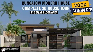 HOUSE DESIGN | MODERN HOUSE | Modern Bungalow House (Full 3D House Walkthrough animation)