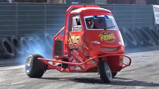 Ape Car Proto SHOW with Honda 600cc Engine! - CRAZY Loris Rosati drifts his Three-Wheeled Vehicle!