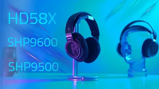 SHP9600 v SHP9500 v HD58X Headphone Comparison