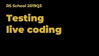 Testing live coding