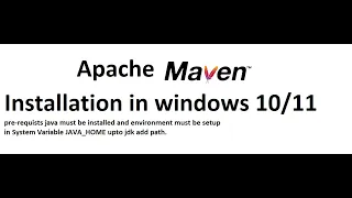 Apache Maven 3.9.6 Installation in Windows 10/11