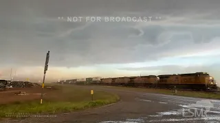 04-23-2024 Abilene, TX - Train derailed due to strong winds with a severe thunderstorm on Tuesday