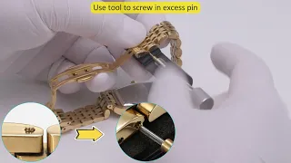 How to resize the bracelet of your BERNY women's gold watch   Model 2917L