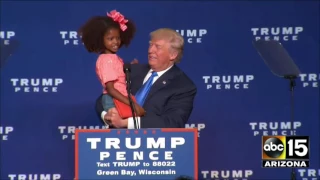 Donald Trump invites Green Bay, Wisconsin kids on stage - BEAUTIFUL