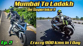 CRAZY 900 Kms In 12 Hrs | MUMBAI TO LADAKH On Superbike- Part 2 : Udaipur To Chandigarh | WanderSane