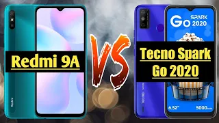 Redmi 9A vs Tecno Spark Go 2020 full details comparison || Which is the best mobile phone under ₹8k⚡