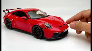 Unboxed Porsche 911 GT3 RS (992) | ( ❤️ Very Realistic Diecast Model Car ) Maisto 1/18 scale