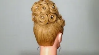 Вечерняя, свадебная прическа.  Wedding prom hairstyles for long hair.