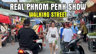 Crazy Life Walking Street of Real Phnom Penh Show #streetfood #real #phnompenh