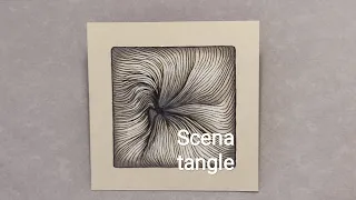 Zentangle patterns No 21: Scena tangle