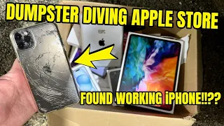 NO WAY!! WE FOUND A WORKING iPHONE!! DUMPSTER DIVING APPLE STORE!! JACKPOT!!