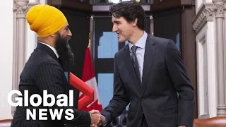 Singh to Trudeau: Liberals should work with NDP to "benefit all Canadians"