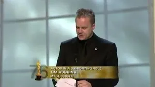 Tim Robbins winning Best Supporting Actor for Mystic River