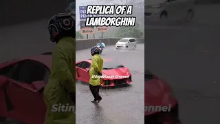 FAKE Lambo in the rain