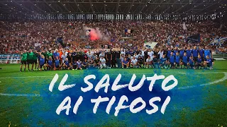 Il saluto Atalanta-tifosi al Gewiss Stadium