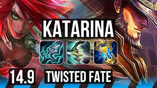 KATARINA vs TWISTED FATE (MID) | Rank 7 Kata, Legendary, 600+ games, 18/6/13 | KR Challenger | 14.9