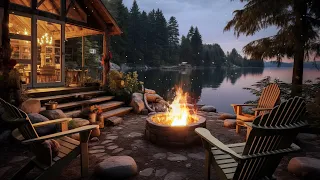 Tranquil Fire Ambiance: Cozy Crackling Fire Sounds by the River Oasis for Relaxation and Sleep 🔥