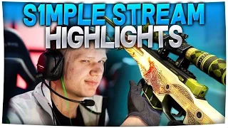 ТОП 4 ЛУЧШИХ  МОМЕНТОВ СО СТРИМА S1MPLE  CS:GO - S1mple Stream Highlights 2016