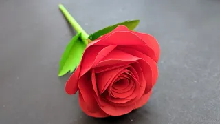 DIY - Rose Flower From Paper ? How To Make | Paper Rose | Paper Flower