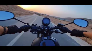 Algerian countryside through motorcycle. k-light 202