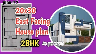 20x30 East Facing 2BHK House plan as per Vastu | 600sqft Home plan | CSK CONSTRUCTIONS |