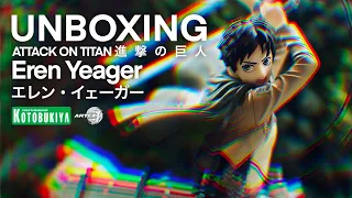 Eren Yeager - Attack on Titan - ARTFX J 1/8 Scale Figure Unboxing 4k/60fps #asmr