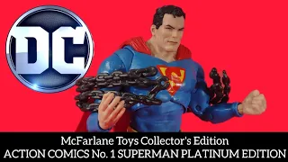 MCFARLANE TOYS COLLECTOR'S EDITION DC MULTIVERSE Action Comics No. 1 Superman Platinum Edition
