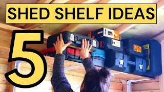 5 Easy DIY Shed Shelf Ideas + House Update