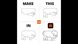 How to make an elephant icon in Adobe Illustrator - Astute Graphics Quick Tip #Shorts