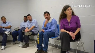 Inmates at #CaliforniaStatePrisonSolano rehearse for their upcoming performance of #Macbeth. #Shakes