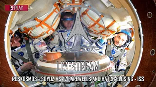 Roscosmos - Soyuz MS-17 - ISS Crew 64 Farewells and Soyuz Hatch Closing - April 17, 2021