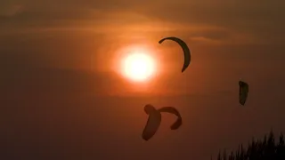 Kite surfers at Sandy Hook, New Jersey