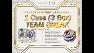 2022 Topps DEFINITIVE 1 Case (3 box) TEAM Break #2 eBay 07/09/22