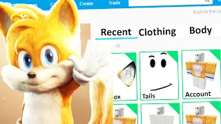 MAKING TAILS SONIC THE HEDGEHOG 2 a ROBLOX ACCOUNT