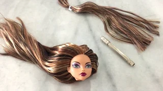 Rerooting Cleo - My First Doll Hair Reroot Experience | Monster High