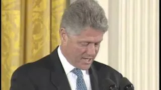 President Clinton at the Presidential Medal of Freedom Ceremony