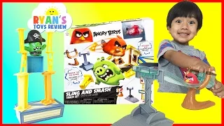 Angry Birds Sling and Smash Track Set Red and Chuck