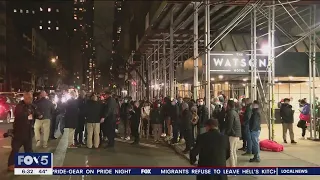 Migrants protest being moved from Manhattan hotel