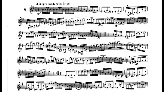 32 Studies for clarinet. C. Rose. Nº8 Allegro moderato