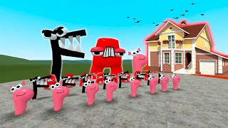 Too Much ALPHABET LORE FAMILIES VS HOUSES! In Garry`s mod