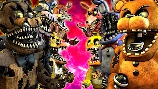 FNaF Nightmare VR vs Withered Animatronics